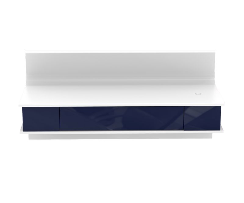 Console avec option chargeur - Blanc / Bleu - L900 x P360 x H434 mm