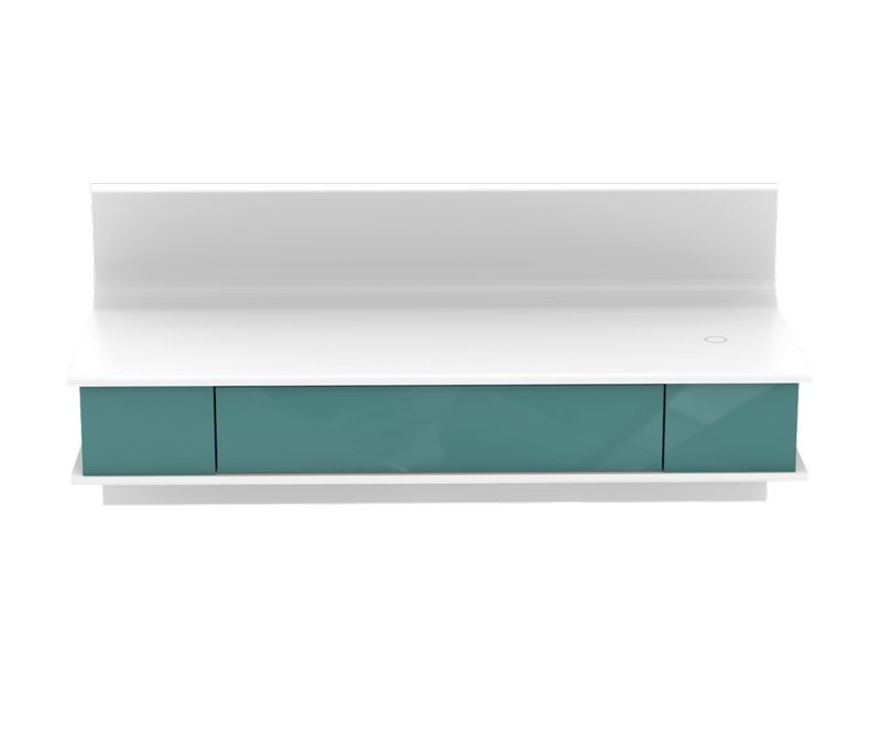 Console Manhattan avec option chargeur - Blanc / Bleu - L900 x P360 x H434 mm