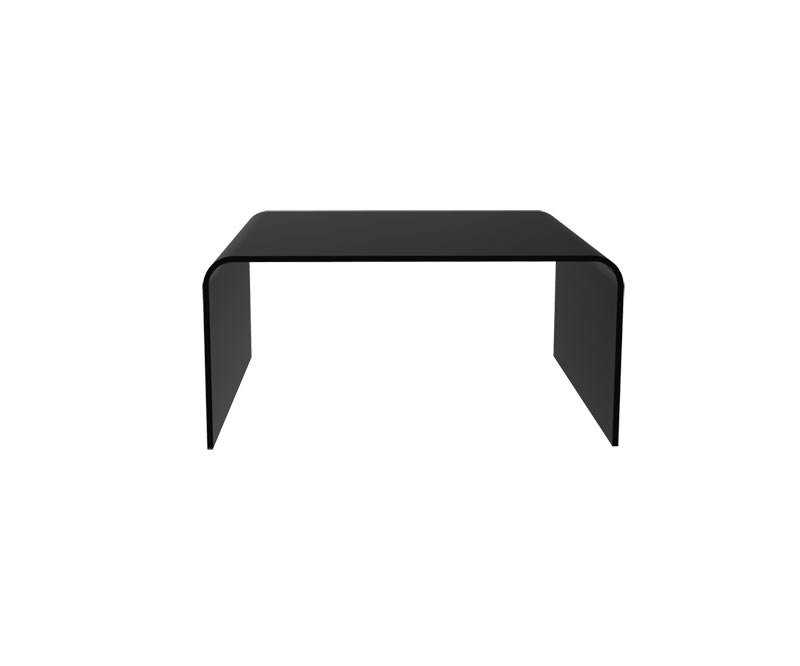 Table basse en solid surface - Noir - L750 x P375 x H370mm