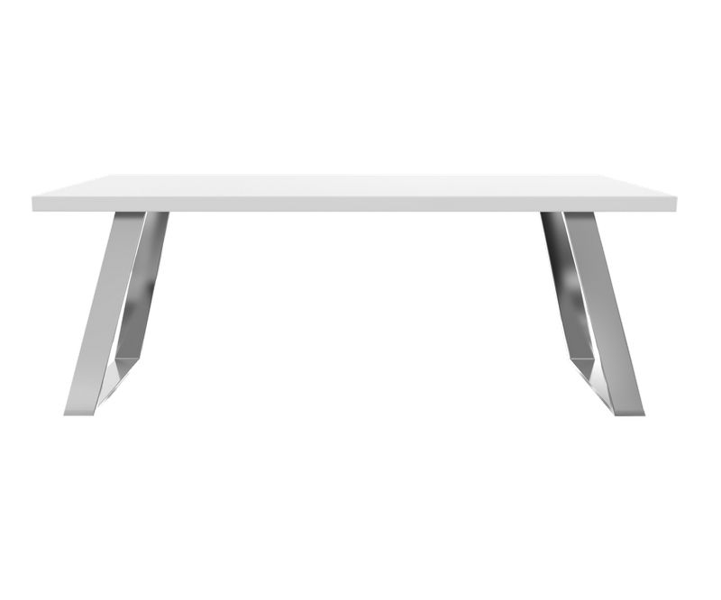 Table de repas Manhattan - Blanc / Noir - L2000 x P900 x H750mm