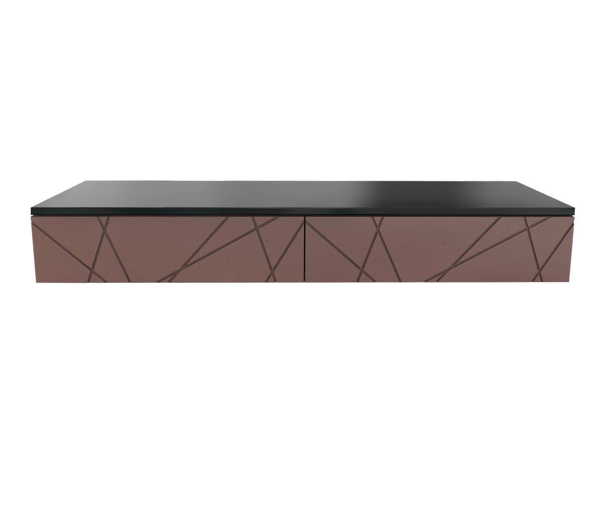 Loungewell Console d'entrée double Stockholm - Noir / Taupe - L1100 x P338 x H159 mm