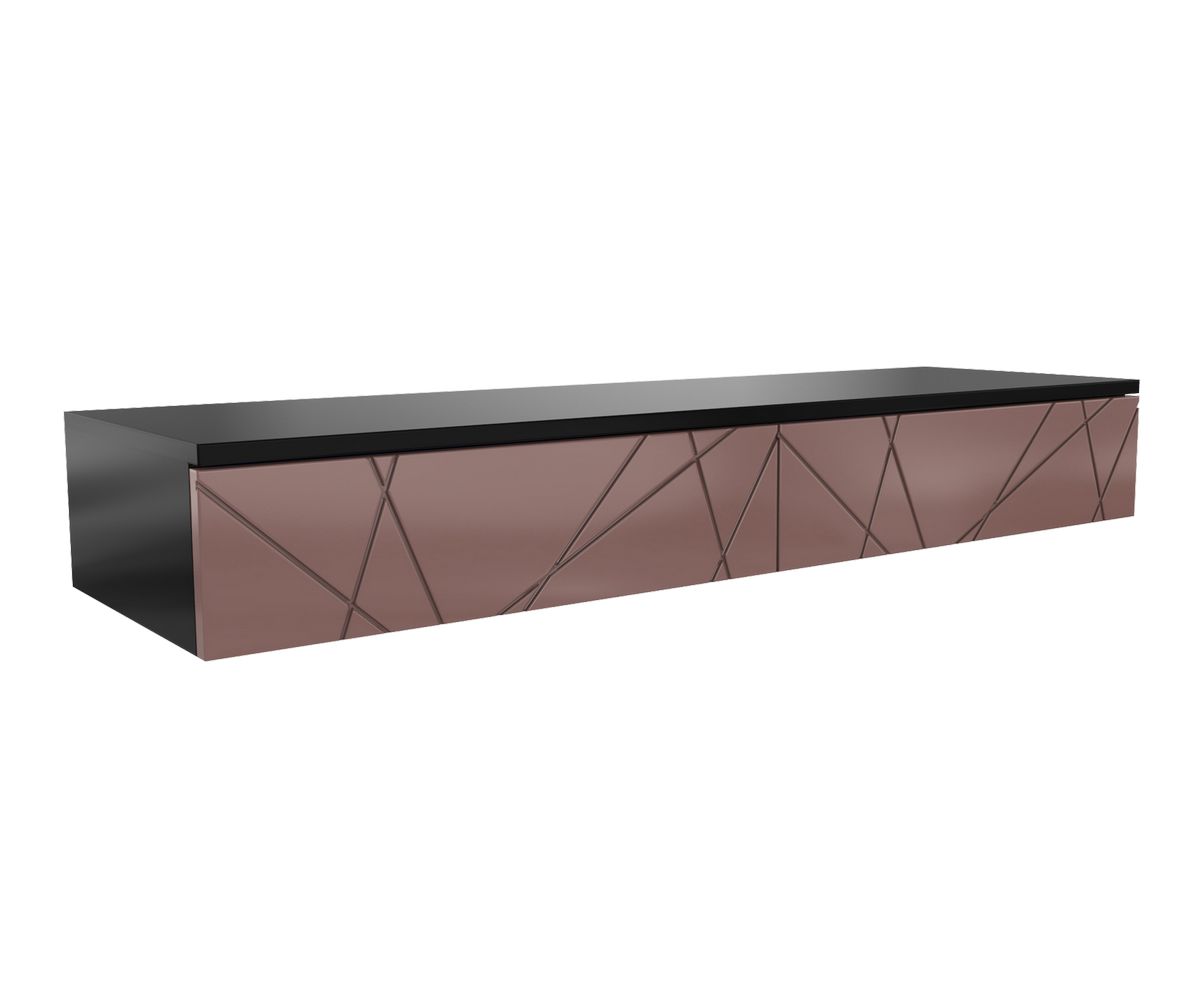 Loungewell Console d'entrée double Stockholm - Noir / Taupe - L1100 x P338 x H159 mm