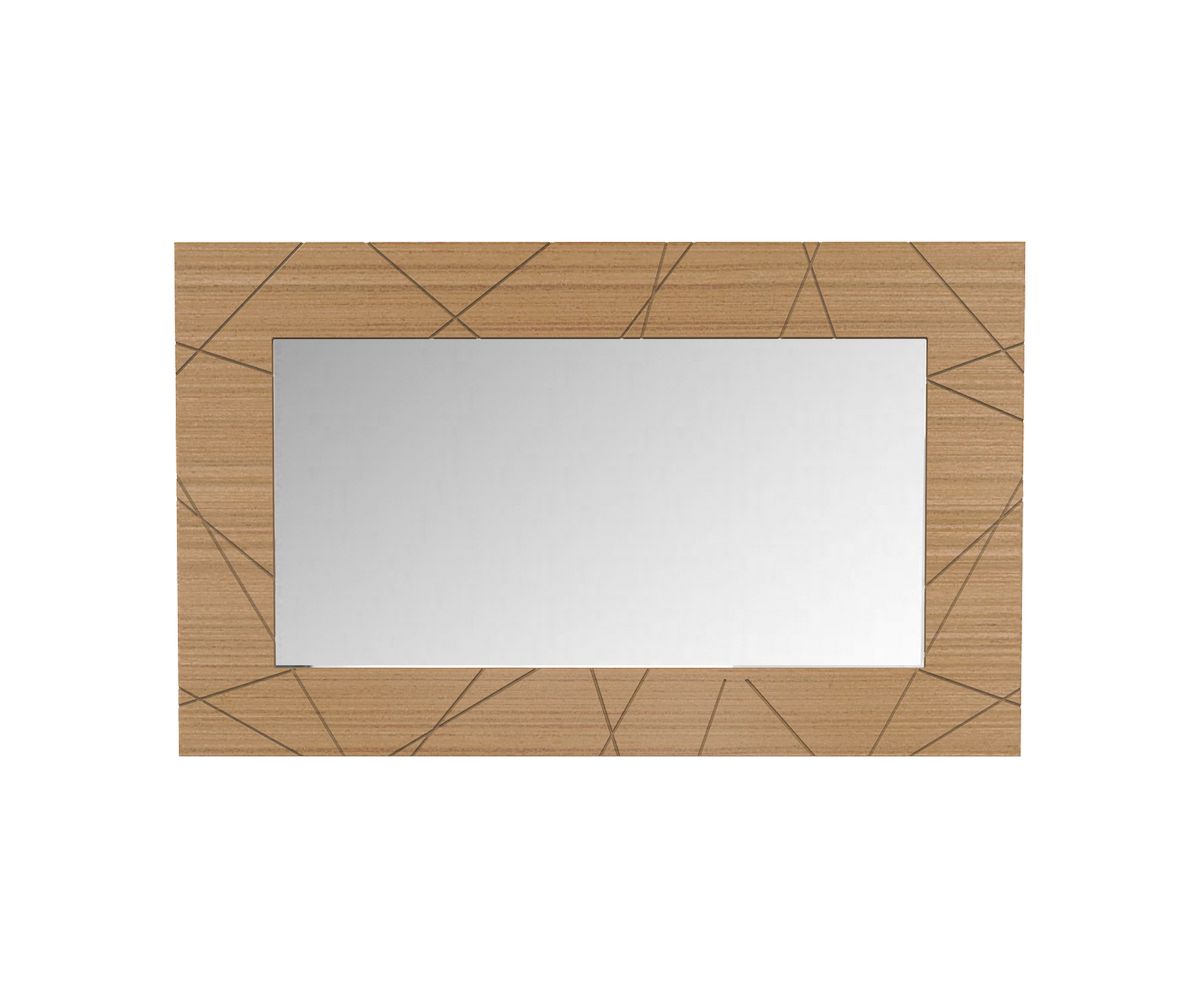 Loungewell Miroir d'entrée Stockholm - Blanc / Chêne - L805 x P488 x H19 mm