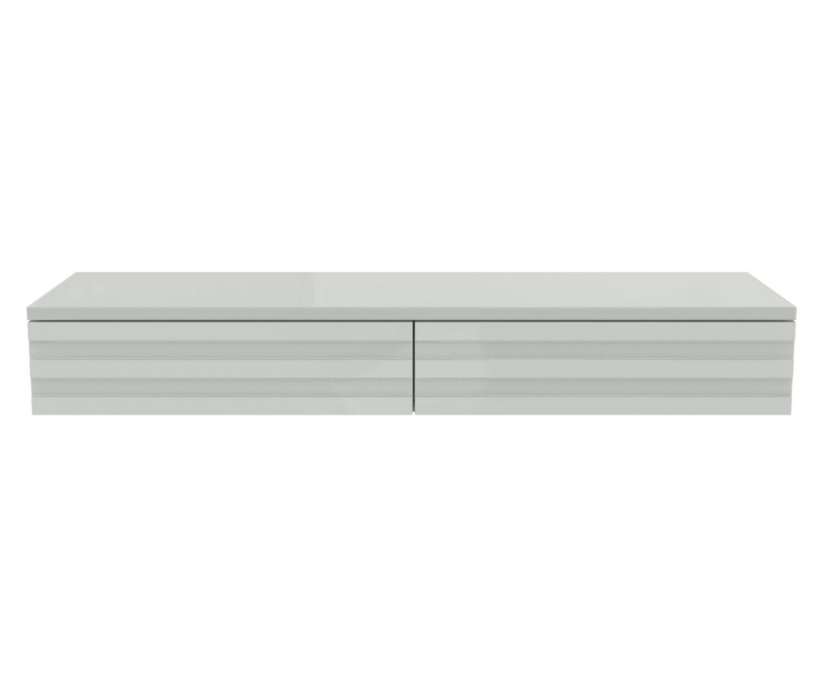 Loungewell Console d'entrée double Munich - Blanc / Gris - L1100x P338 x H159 mm
