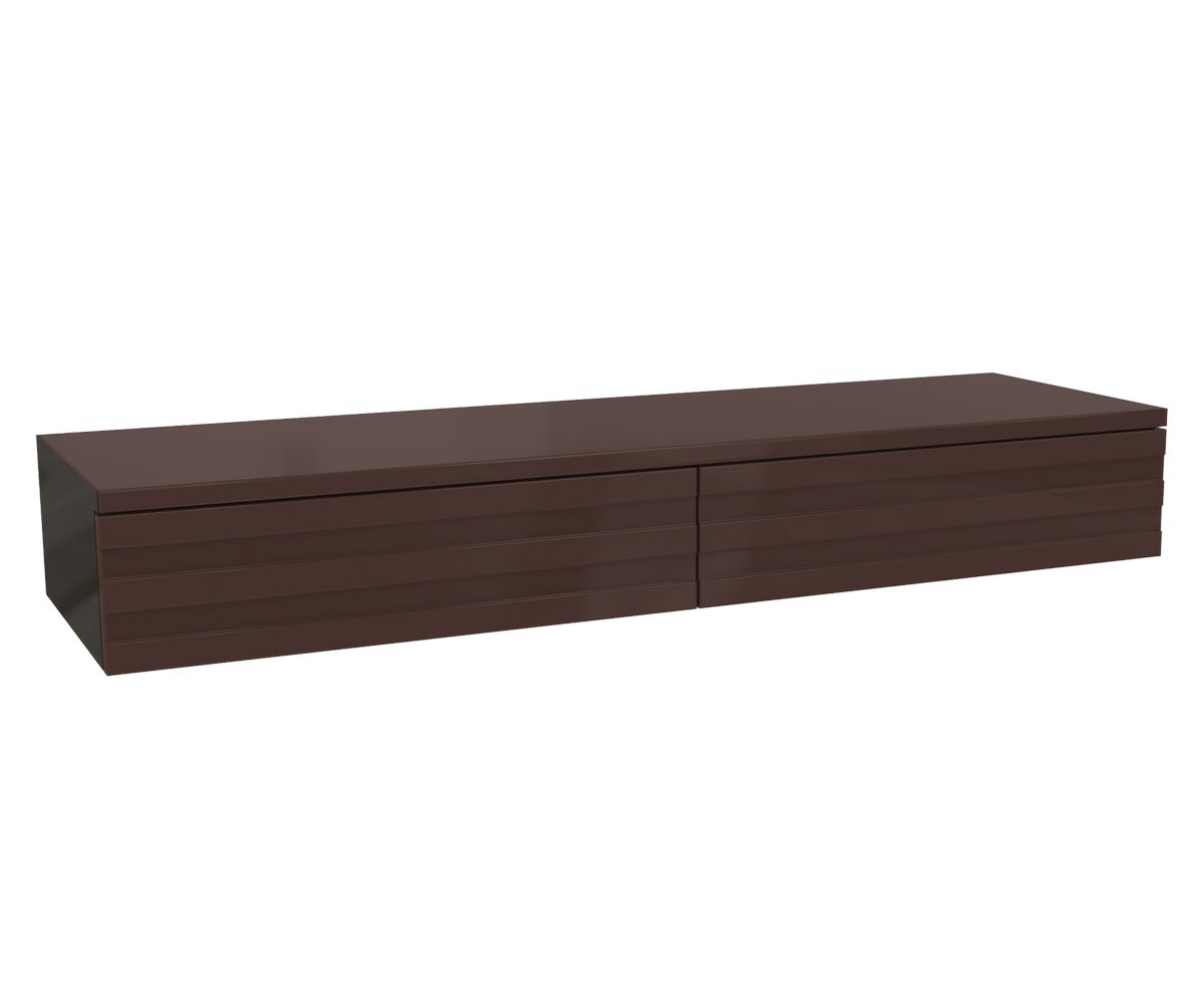 Loungewell Console d'entrée double Munich - Noir / Café - L1100x P338 x H159 mm