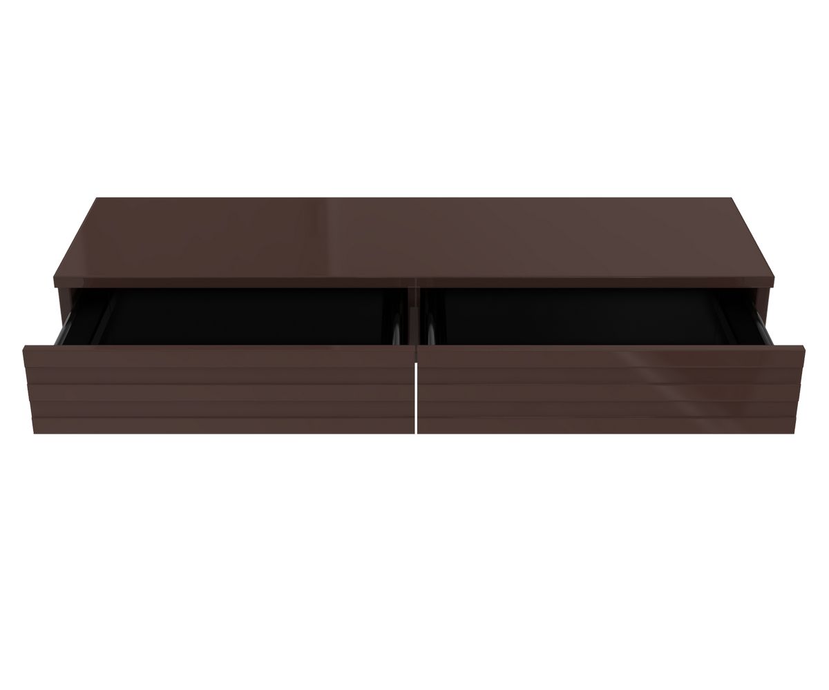 Loungewell Console d'entrée double Munich - Noir / Café - L1100x P338 x H159 mm