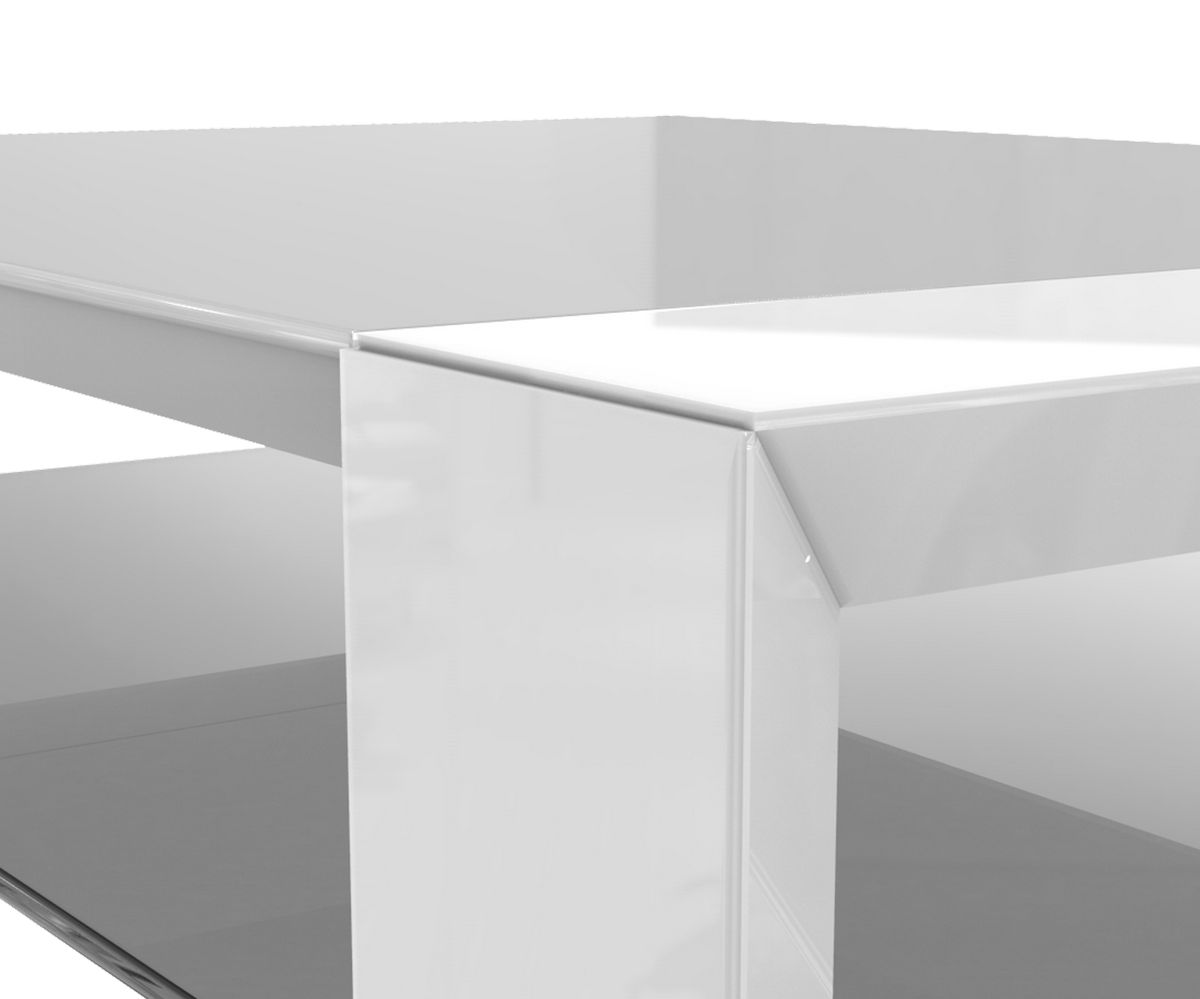 Loungewell Table basse Munich - Blanc / Gris - L1100 x P700 x H350mm