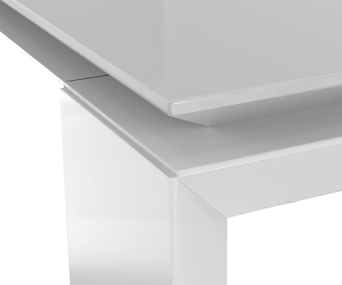 Loungewell Table de séjour Munich - Blanc / Gris - L2000 x P1000 x H750 mm