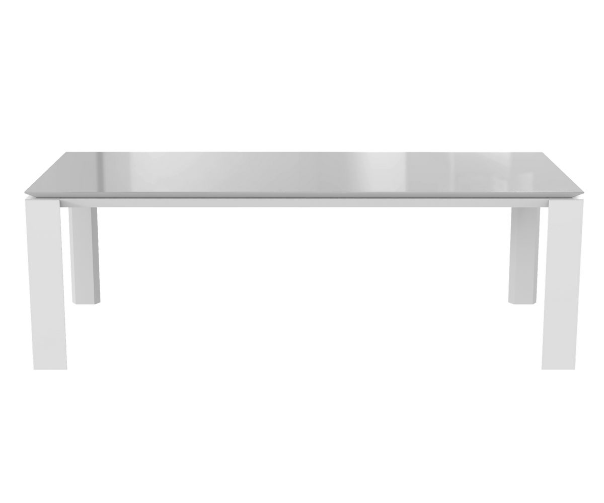 Loungewell Table de séjour Munich - Blanc / Gris - L2200 x P1000 x H750 mm