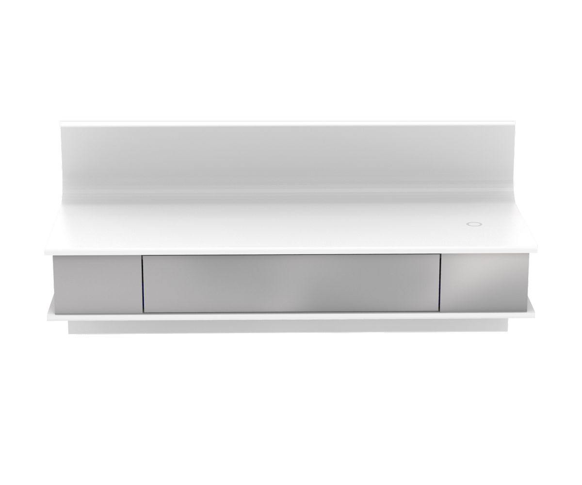 Loungewell Console Manhattan avec option chargeur - Blanc / Gris - L900 x P360 x H434 mm