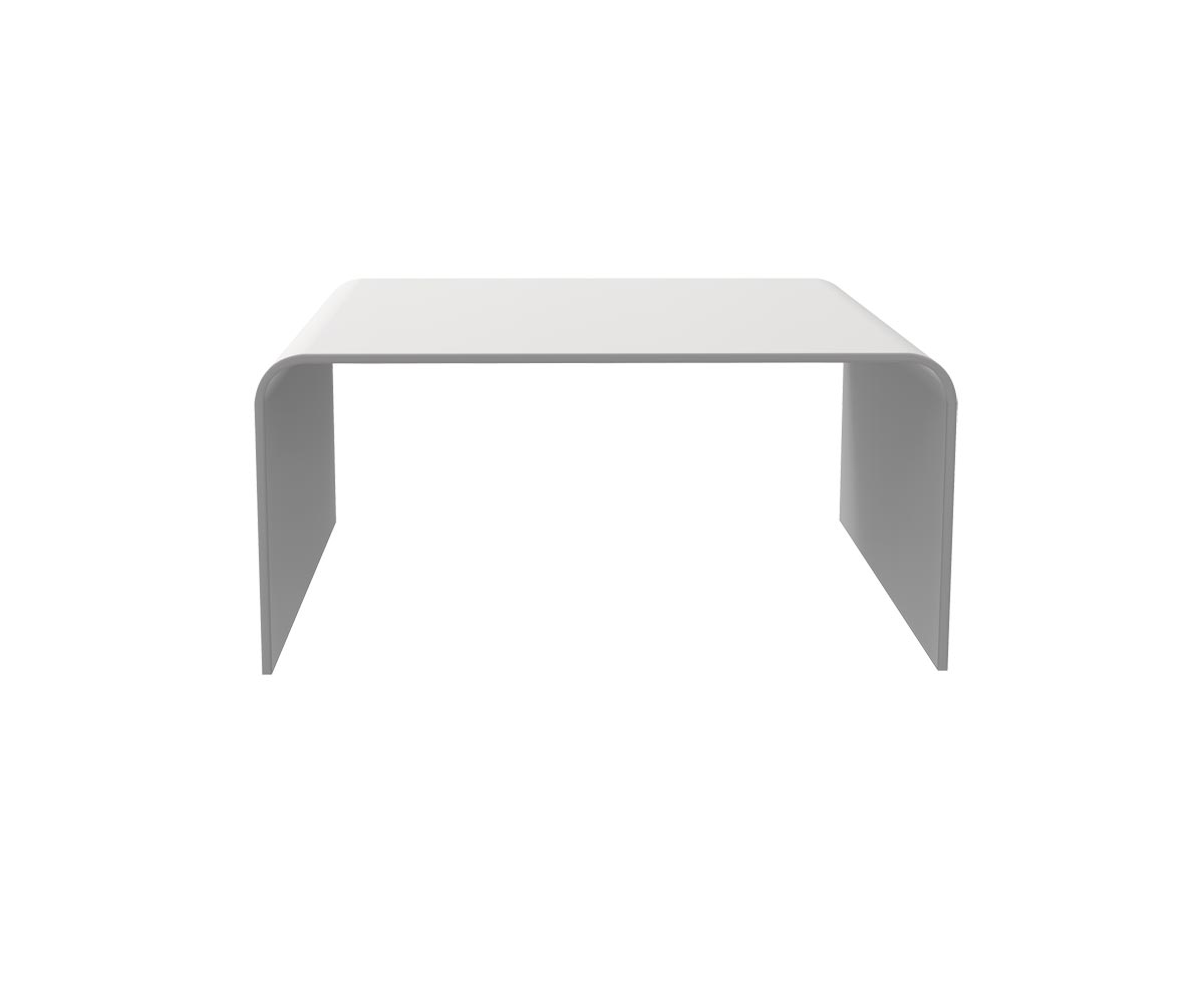 Loungewell Table basse en solid surface - Blanc - L750 x P750 x H400 mm