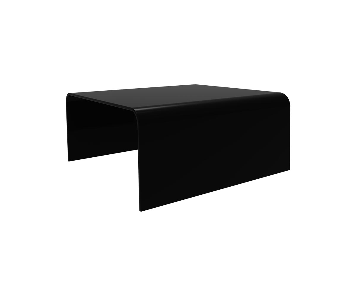 Loungewell Table basse en solid surface - Noir - L750 x P750 x H400 mm
