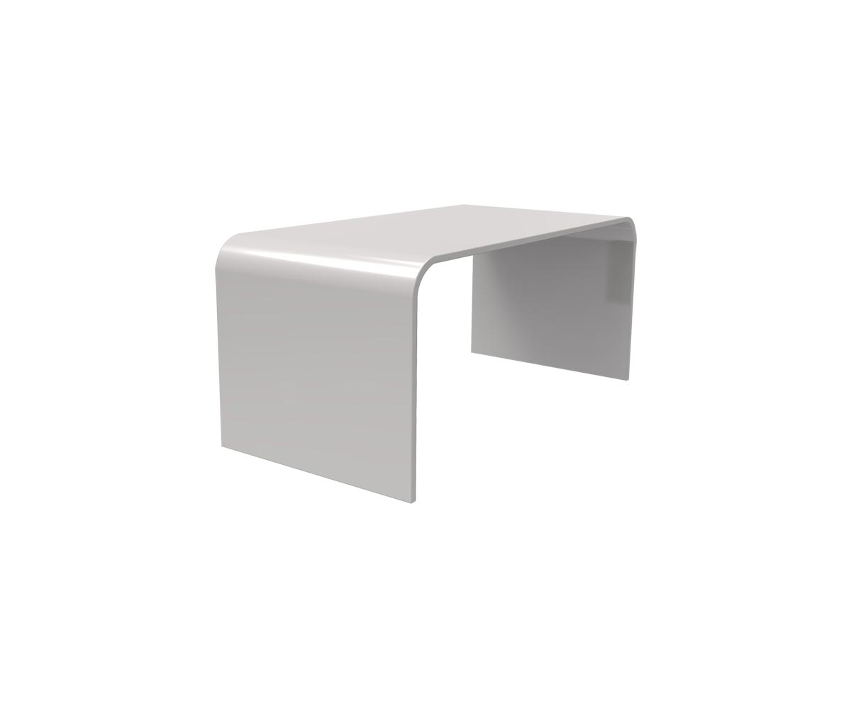 Loungewell Table basse en solid surface - Blanc - L750 x P375 x H370 mm