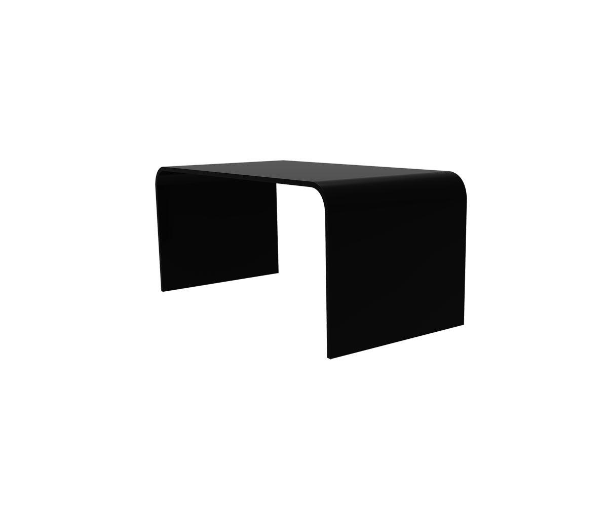 Loungewell Table basse en solid surface - Noir - L750 x P375 x H370mm