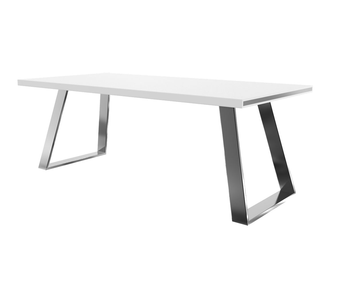 Loungewell Table de repas Manhattan - Blanc / Vert - L2000 x P900 x H750mm